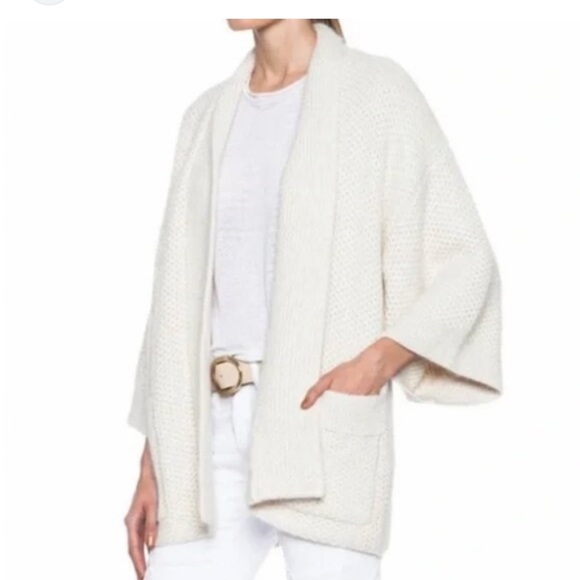 Isabel Marant Idol Waffle Knit Cardigan 36 Small ecru - Picture 3 of 10